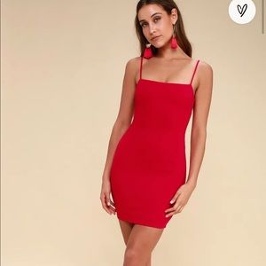 LuLu’s Flaunt it Red Bodycon Dress